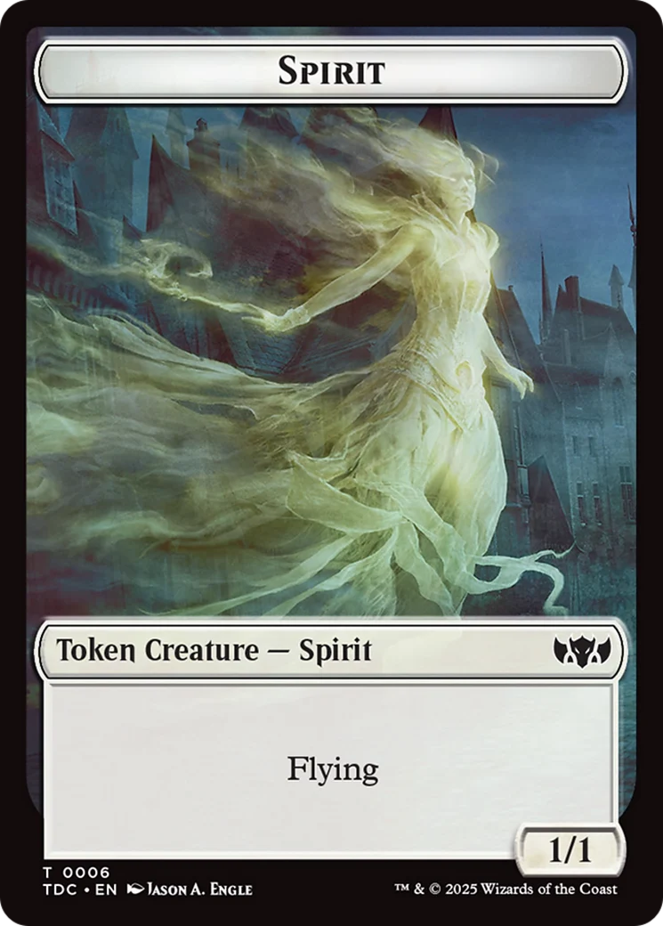 Angel // Spirit Double-Sided Token [Tarkir: Dragonstorm Commander Tokens] - Image 2