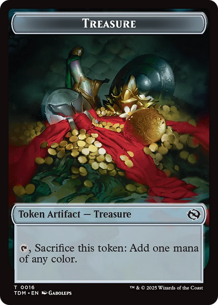Beast // Treasure Double-Sided Token [Tarkir: Dragonstorm Commander Tokens] - Image 2