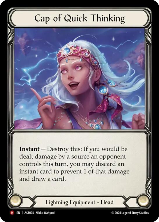 Cap of Quick Thinking [AST003] (Armory Deck: Aurora)  Rainbow Foil
