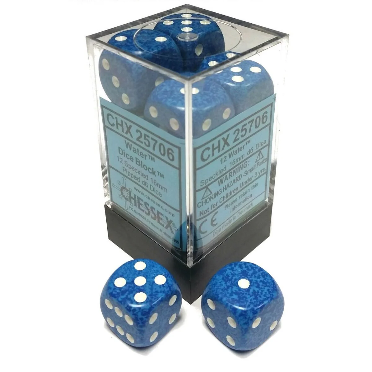 Chessex Speckled 16mm d6 Water Block (12)