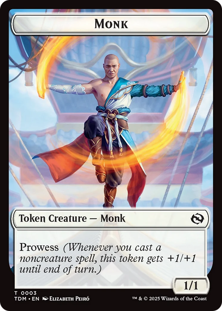 Copy // Monk Double-Sided Token [Tarkir: Dragonstorm Tokens] - Image 2
