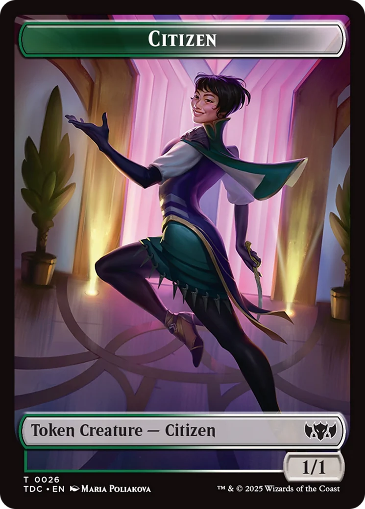 Eldrazi // Citizen Double-Sided Token [Tarkir: Dragonstorm Commander Tokens] - Image 2