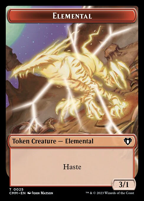 Eldrazi Spawn // Elemental (0025) Double-Sided Token [Commander Masters Tokens] - Image 2