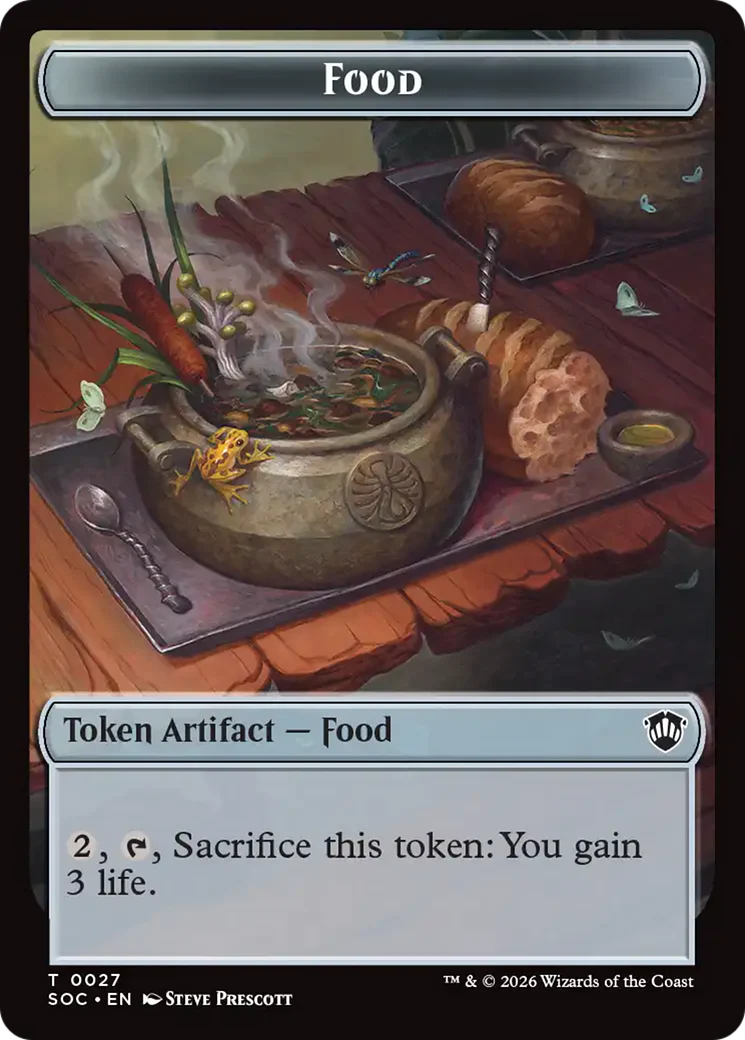 Elemental (0020) // Food Double-Sided Token [Secrets of Strixhaven Commander Tokens] - Image 2