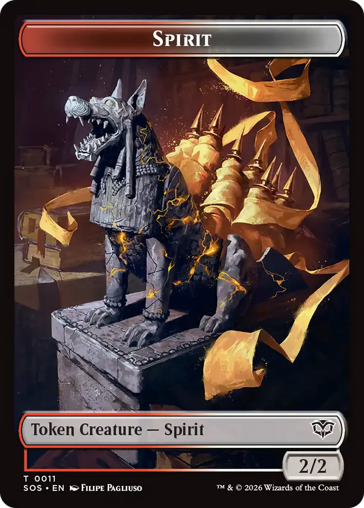 Inkling (0007) // Spirit (0011) Double-Sided Token [Secrets of Strixhaven Tokens] - Image 2