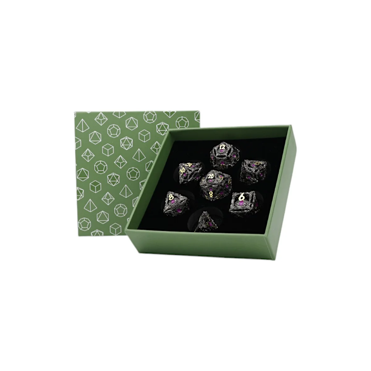LPG Dice Set: Dragon Eye - Black/Gold