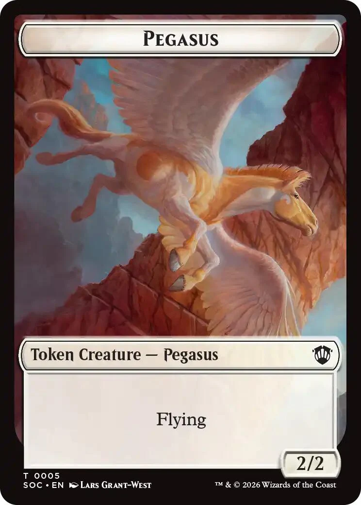 Pegasus // Inkling (0022) Double-Sided Token [Secrets of Strixhaven Commander Tokens]