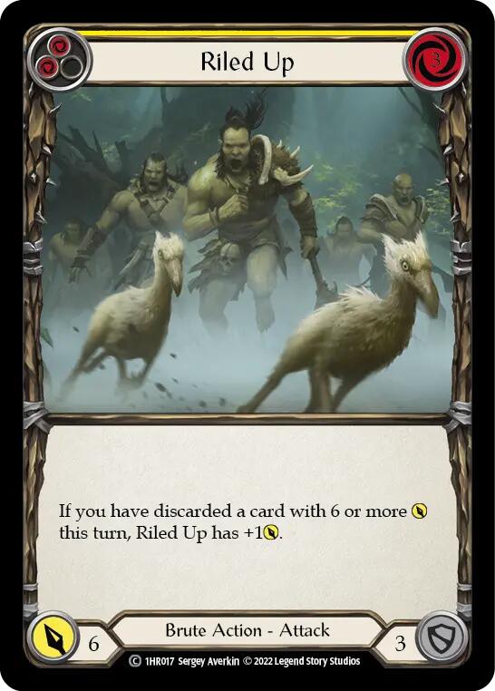 Riled Up (Yellow) [1HR017] (Historic Pack 1 Blitz Deck Rhinar)