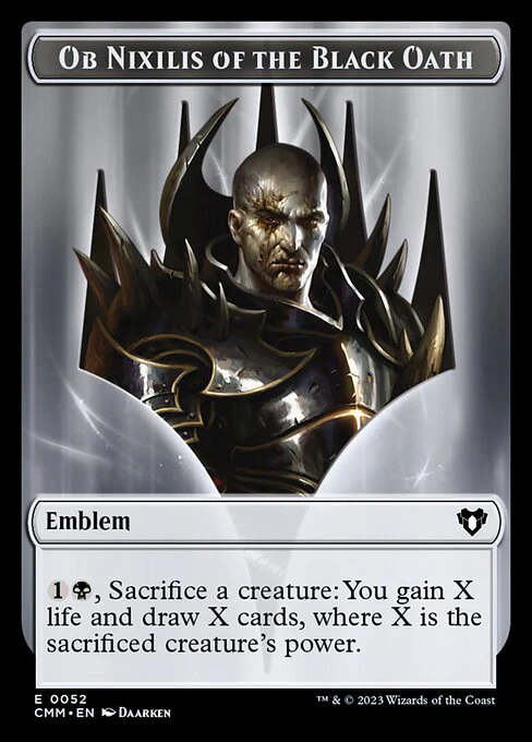 Soldier // Emblem - Ob Nixilis of the Black Oath Double-Sided Token [Commander Masters Tokens] - Image 2
