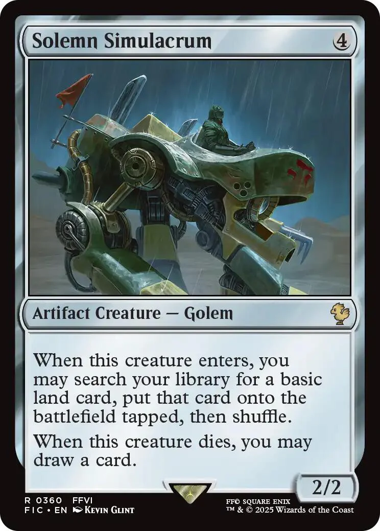 Solemn Simulacrum (Surge Foil) [FINAL FANTASY Commander]