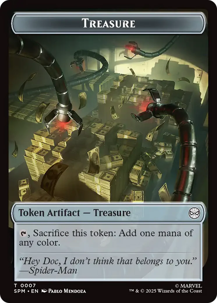 Spider // Treasure Double-Sided Token [Marvel's Spider-Man Tokens] - Image 2