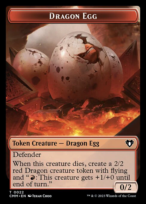 Spirit (0010) // Dragon Egg Double-Sided Token [Commander Masters Tokens] - Image 2