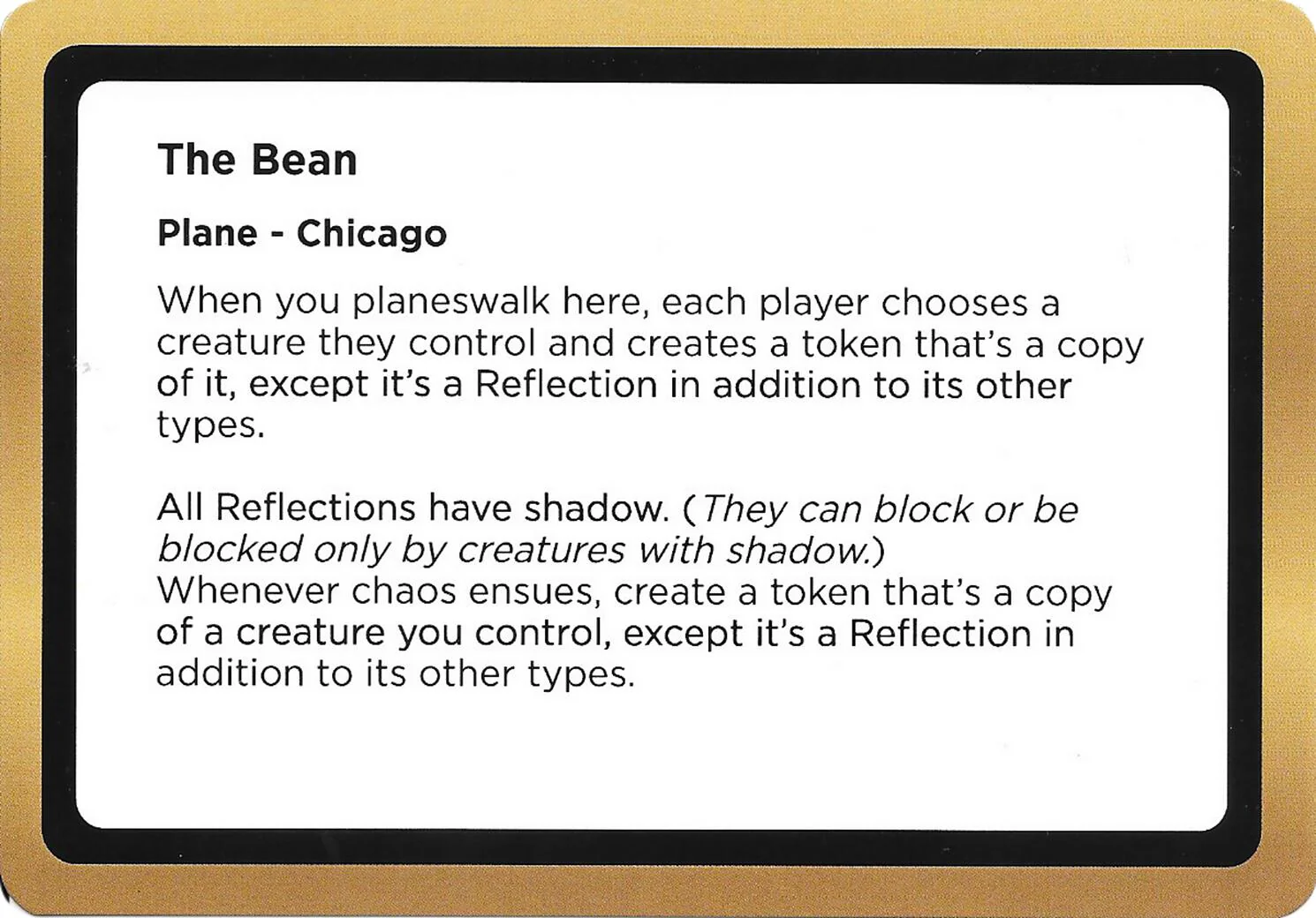 The Bean (Black Lotus Unknown Planechase) [Oversize Cards]