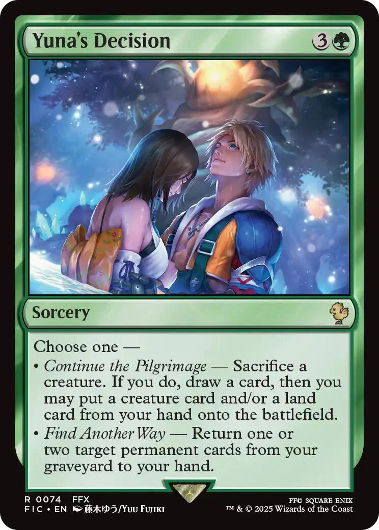 Yuna's Decision (Surge Foil) [FINAL FANTASY Commander]